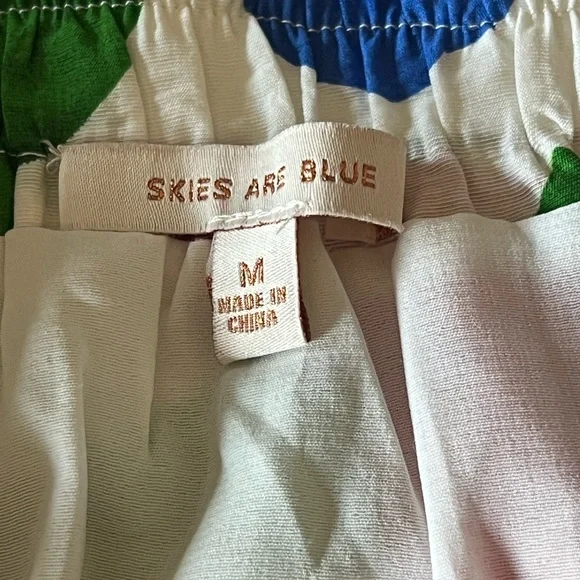 Skies Are Blue Floral Print Women's Skirt - Picture 5 of 7